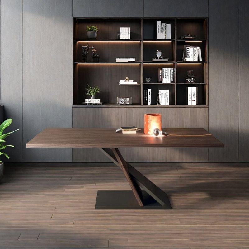 Bureau ou table d'étude moderne à grands panneaux, H 29,52 po x l 62,99 po x P 27,55 po