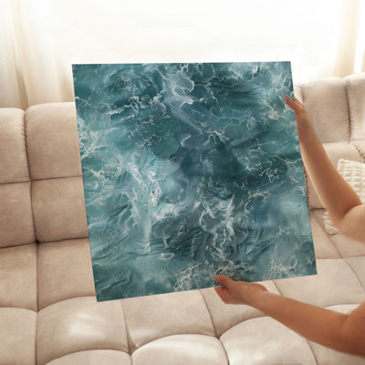 «Beach and Coastal Ocean Waves», motif nautique sans cadre