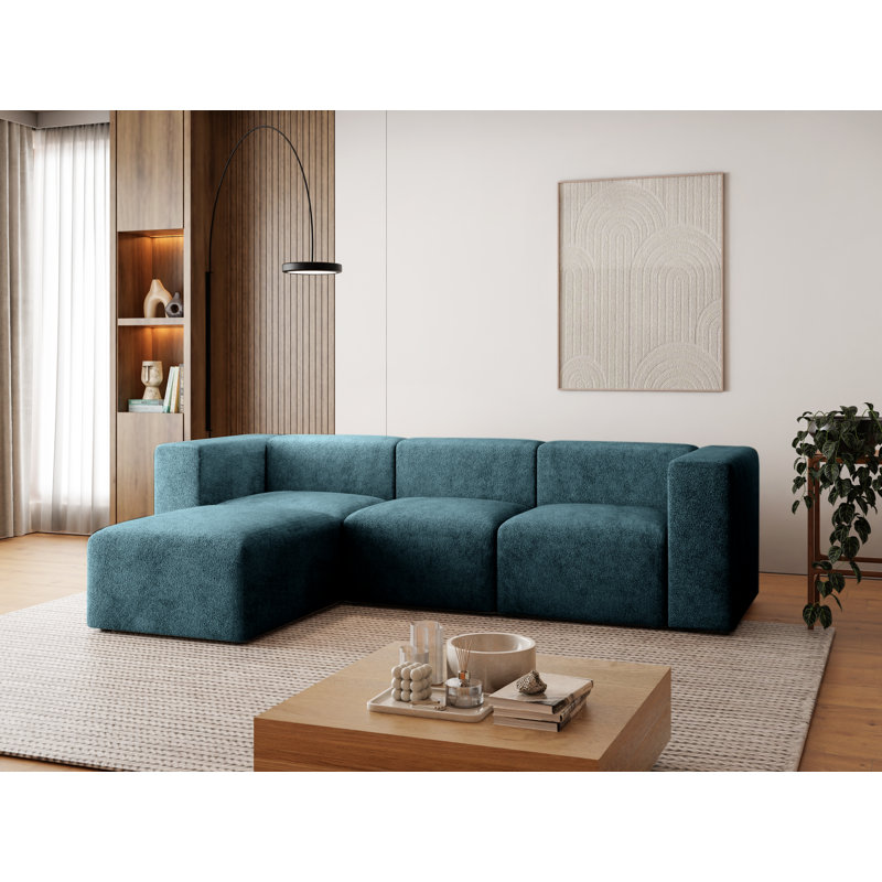 Adelfa 4 Seater Boucle Corner Sofa , Left Hand Facing, Beige