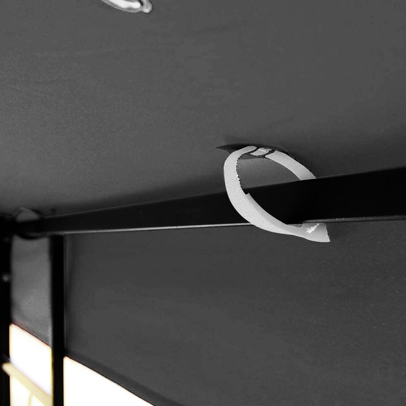Auvent de remplacement pour pavillon de jardin 10 pi x 10 pi - Tissu de protection à deux niveaux pour toiture en tissu gris