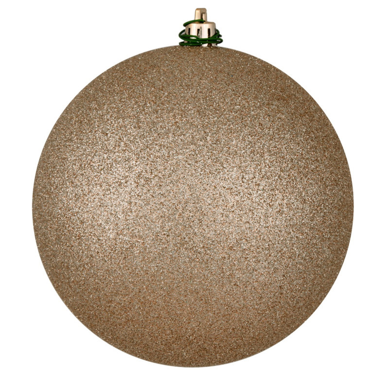Holiday Décor Ball Ornament, 10" H x 10" W x 10" D, Oat