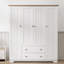 Armoire penderie 4 portes avec 2 tiroirs-224778887