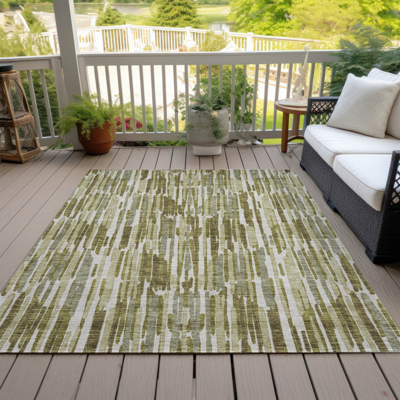 Tapis rectangulaire intérieur / extérieur 1 pi 8 po x 2 pi 6 po Neysa, Rectangle 10 pi x 14 pi