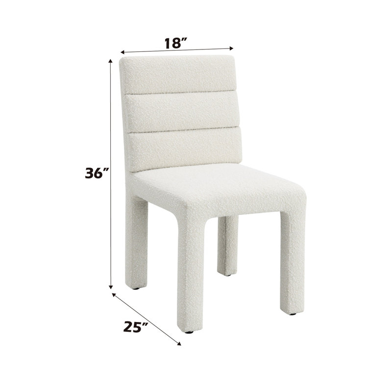 2 chaises d'appoint beige Boucle