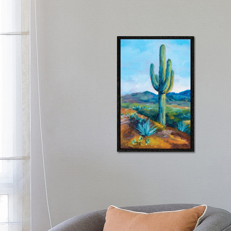 Distant Hills by Andrea Fairservice - Wrapped Canvas Painting, 66.04 cm H x 45.72 cm W, Black Framed