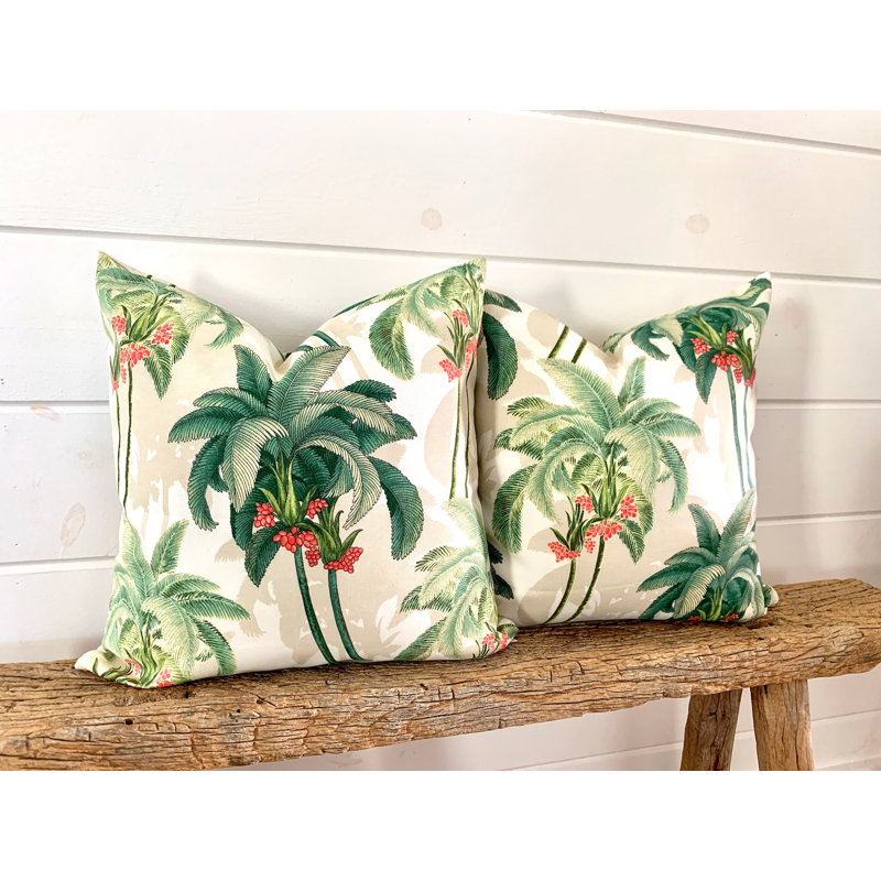 Housse de coussin d'extérieur Green Beige, Carré 15 po