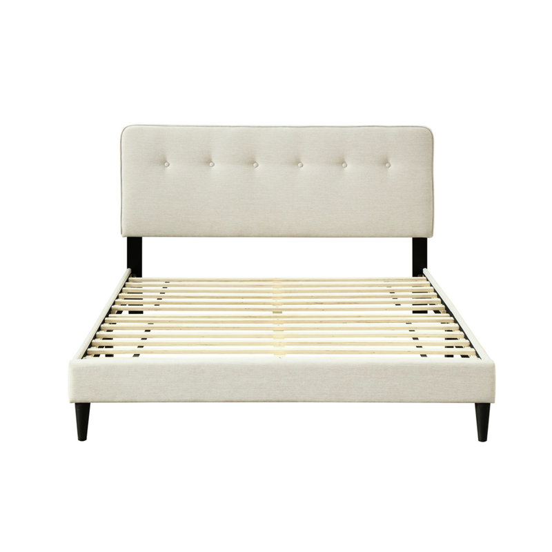 Grand lit tapissier avec port, tête de lit en tissu dans une boîte, 81,78 po Profondeur, largeur de 63,85 po, hauteur de 42,04 po, poids de 71,04 lb, charge