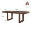 Table de salle à manger extensible de 60 à 78 po, table de cuisine en bois de ferme avec rallonge amovible, grande table extensible pour 4 à 8 personnes, noyer-130024983