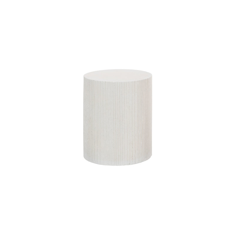 Groovy Side Table, White Stone
