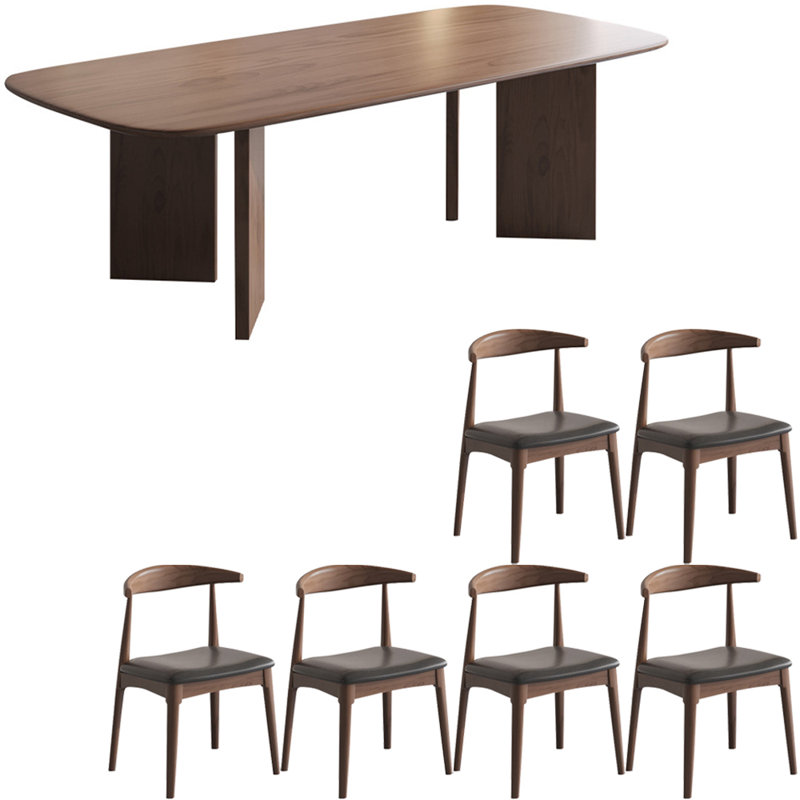 ensemble de table de salle à manger en bois massif de style luxueux clair, H 29,5 po x L 70,8 po x l 31,4 po