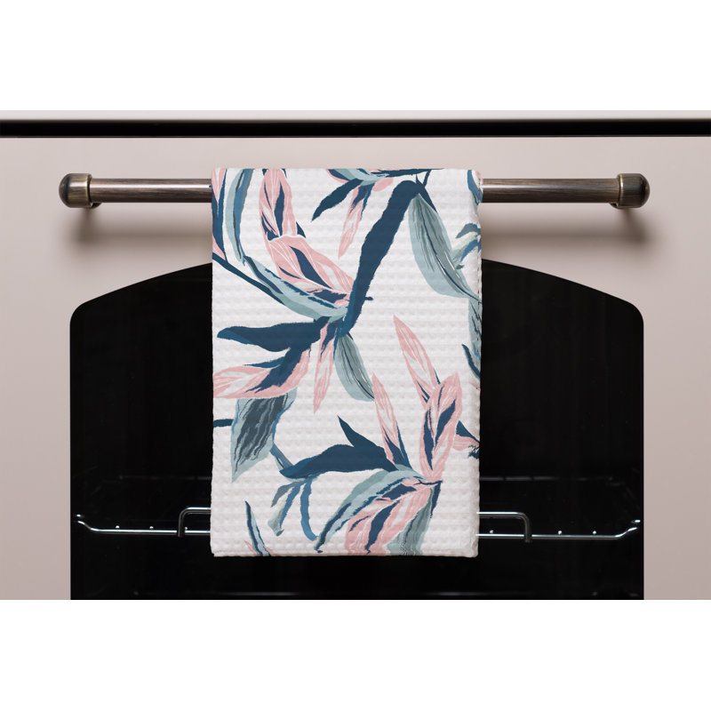 Cotton Floral Waffle Kitchen Towel