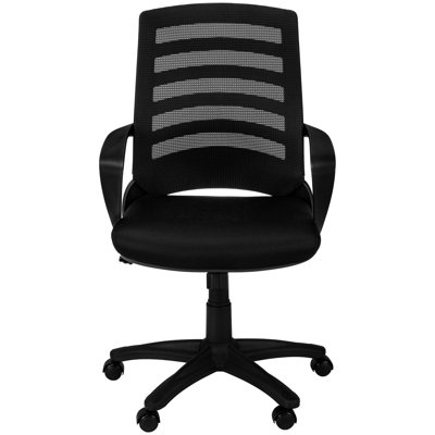 Chaise de bureau contemporaine avec hauteur réglable et pivotante, ergonomique, filet noir et métal pour le travail de bureau moderne respirant