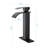 Waterfall Spout Bathroom Sink Faucet, Matte Black Hue, Single Handle, Constructed With Stainless Steel Handle Faucet In Black, Made Of Robust For A Long Service Life-128724200