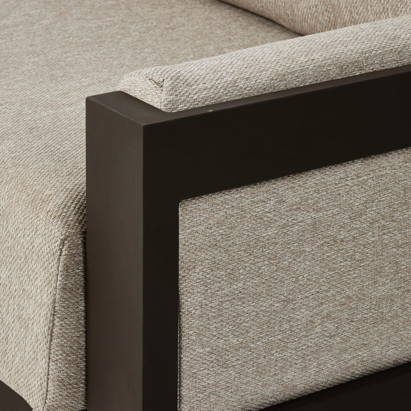 Chapman Outdoor Metal Sofa-106"-Bronze