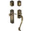 Nostalgic Warehouse Meadows Plate S Grip Handleset with Single Cylinder Deadbolt and Manor Lever-896428038-896428059-896428056
