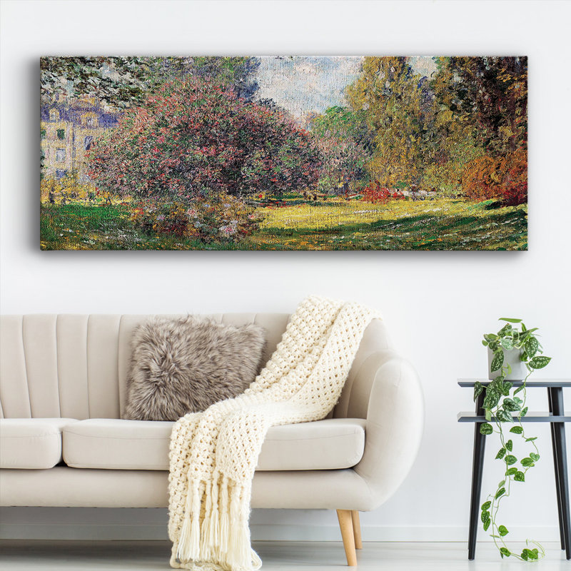 «The Park» par Monet, reproduction sur toile, H 12 po x l 30 po x P 1,5 po