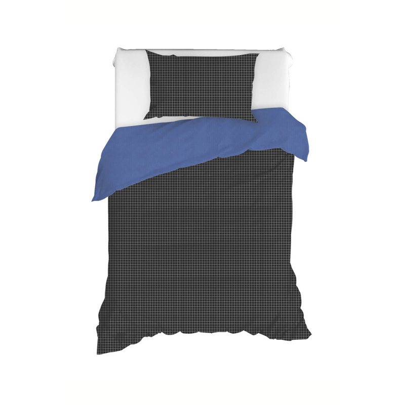 Ensemble de housse de couette 100% coton Dunlan, Housse de couette 63 "x 87" + 1 taie d'oreiller st