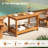  Patio Coffee Table Outdoor Acacia Slatted Coffee Table w/ Slatted Tabletop