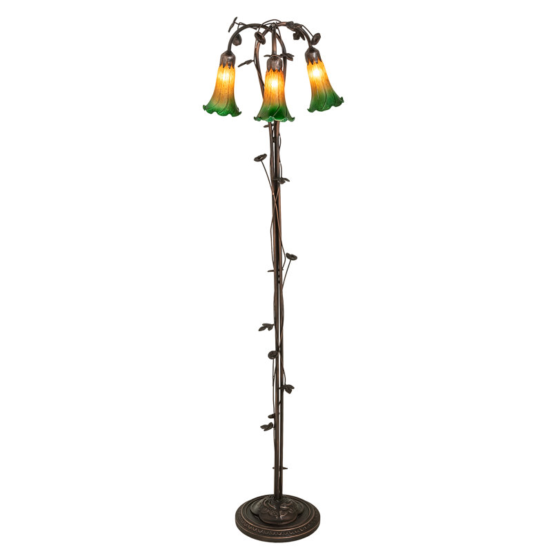 Sinagra Floor Lamp, Amber/Green