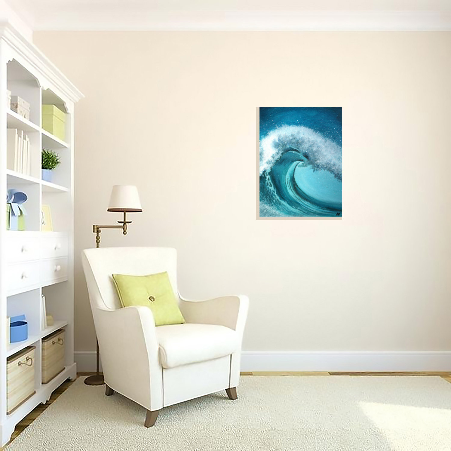 Rosecliff Heights Almighty Wave Framed by Amy Valiante Painting | Wayfair