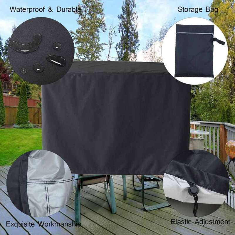 Housse de protection pour canapé d'extérieur imperméable, H 29,53 po x l 53,15 po x P 53,15 po