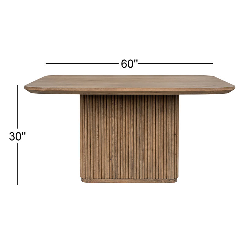 Table de salle à manger Vander, Brun fauve