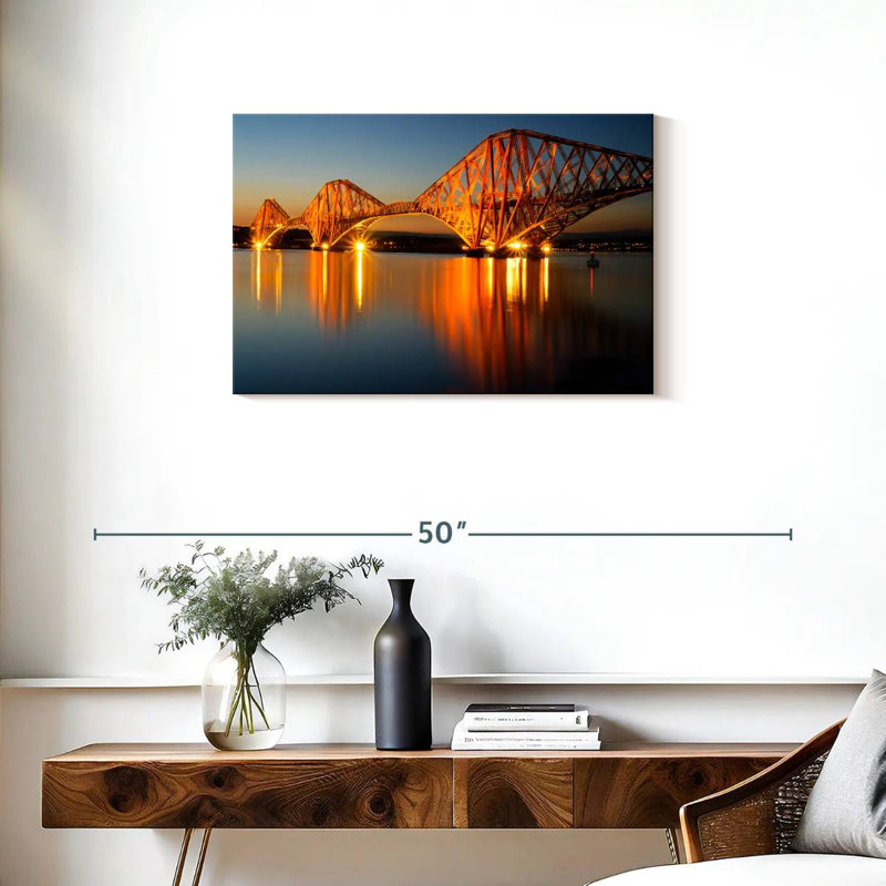 Forth Cantilever Bridge At Dawn, H 20 po x l 30 po