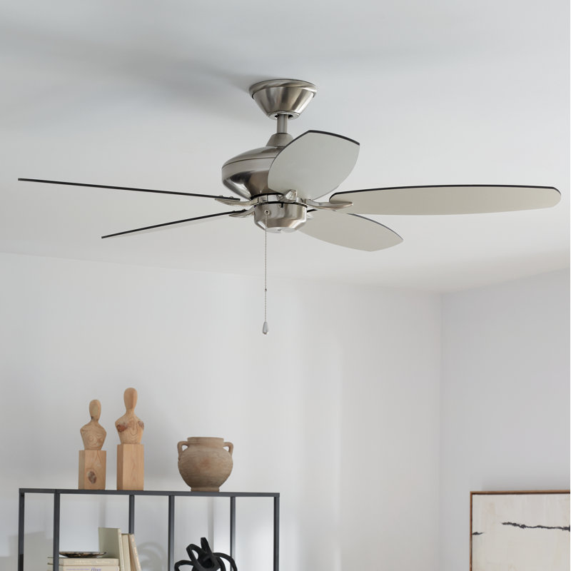 52'' Ceiling Fan, Brushed Stainless Steel