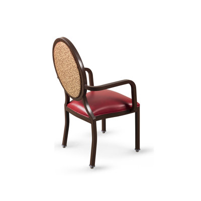 Chaise avec accoudoirs Ameline en rouge