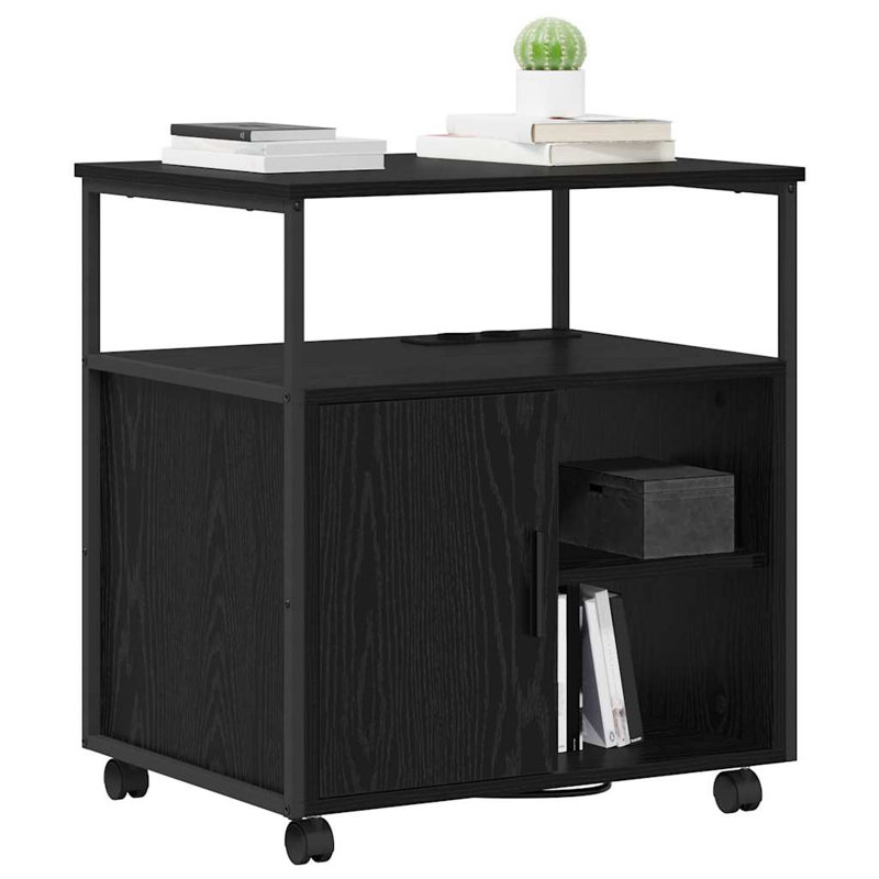 Storage Cabinet, Black Oak