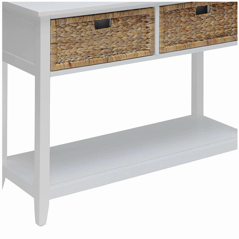 White Console Table with 2-Drawer