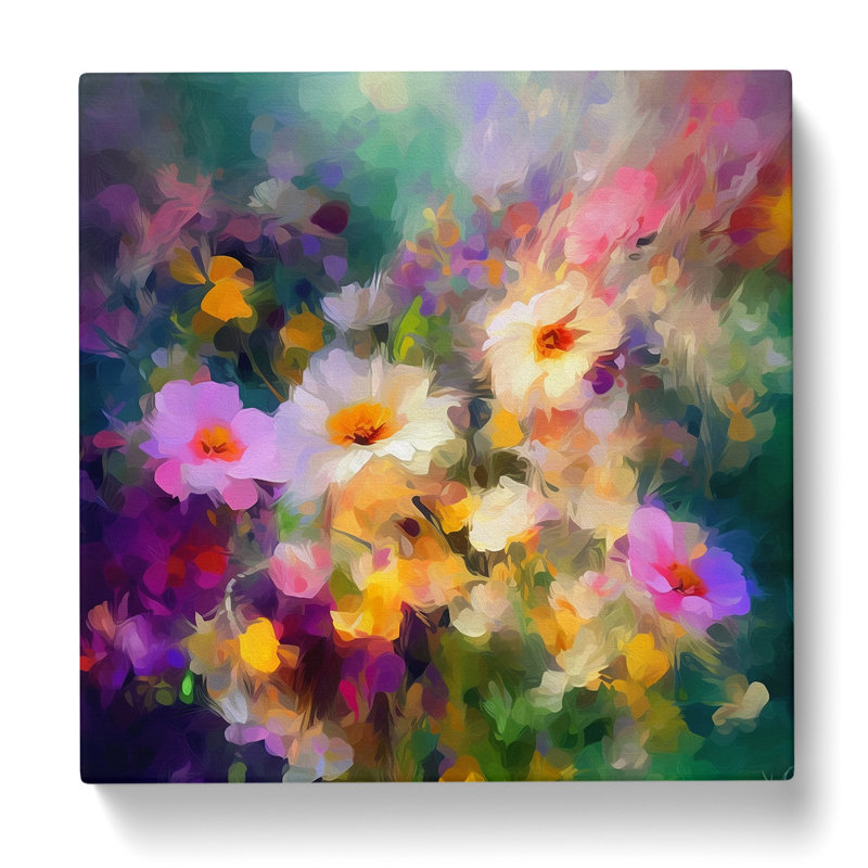 Floral Impressionism - No Frame Print, 35cm H x 35cm W x 3cm D