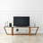 Modern TV Stand with 100% Tempered Glass & 100% Pine Solid Wood Frame, Walnut Color, 62.2 x 13.8 x 13.8 inches | 0.71-inch Thickness | Stylish & Durable Design for Living Room & Entertainment Spaces