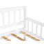 Lit de jour simple en bois de pin avec deux tiroirs de rangement, canapé-lit avec plateforme de 10 lattes de soutien, blanc