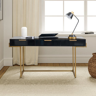 Rothi Modern 62'' W Rectangle Writing Desk with Built-in Charging Station and Cable Management and Slot Holders