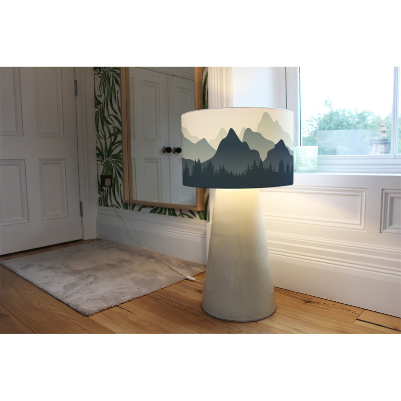 22cm H Canvas Drum Lamp Shade ( Clip On )