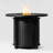 32Inch Round Steel Fire Pit Table With Steel Lid And Lava Rocks