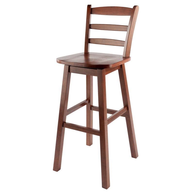 Joyate Swivel Solid Wood Counter Stool with Solid Wood Frame, Bar Stool (30” Seat Height)