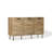 Casper 55.1'' W Mid-Century Modern Wave 3-Door Sideboard Cabinet with Metal Legs