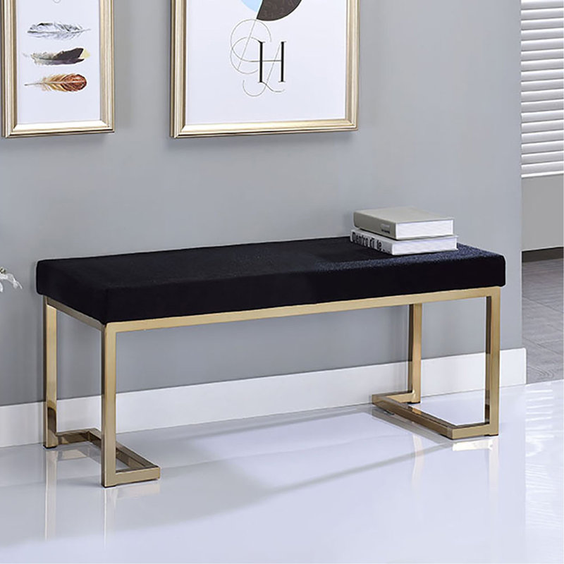 Banc avec base en C en métal