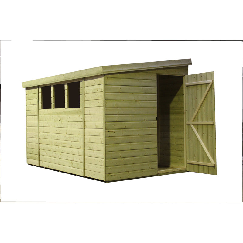 Shiplap Pent Wooden Shed, 7ft. W x 12ft. D