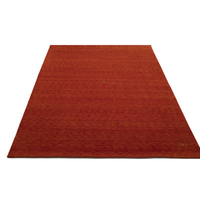 No-Shedding Hand Loomed Gabbeh Rug, 100% Wool, Solid Color, Fade & Stain Resistant, Durable