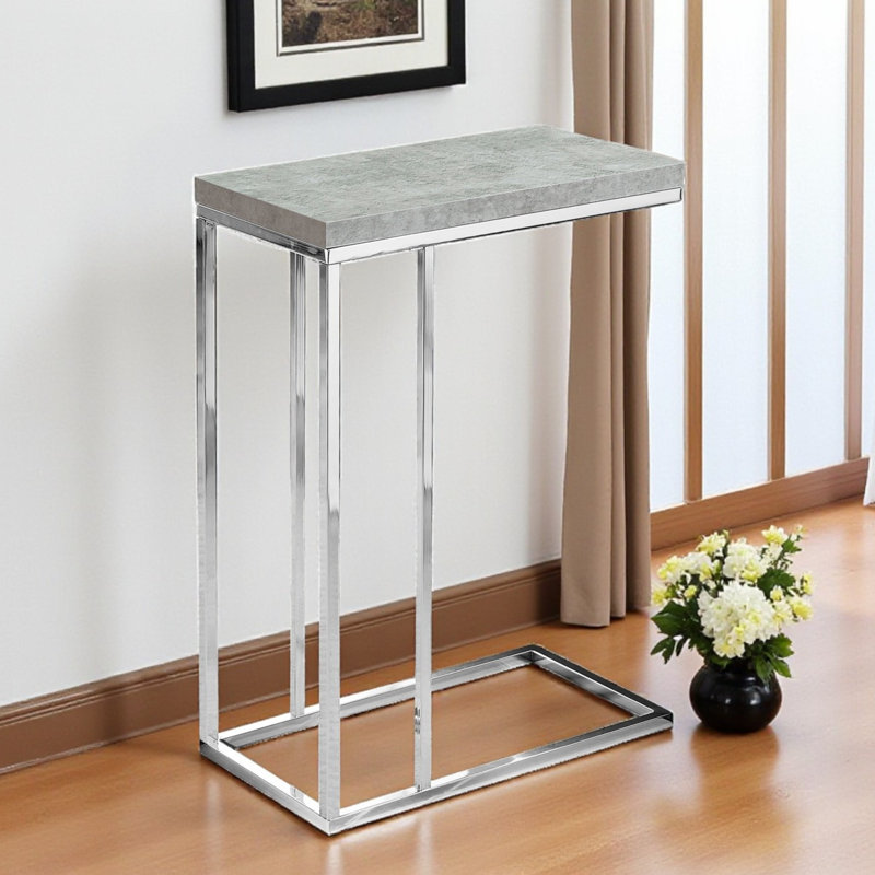 Donohue End Table, Gray/Silver