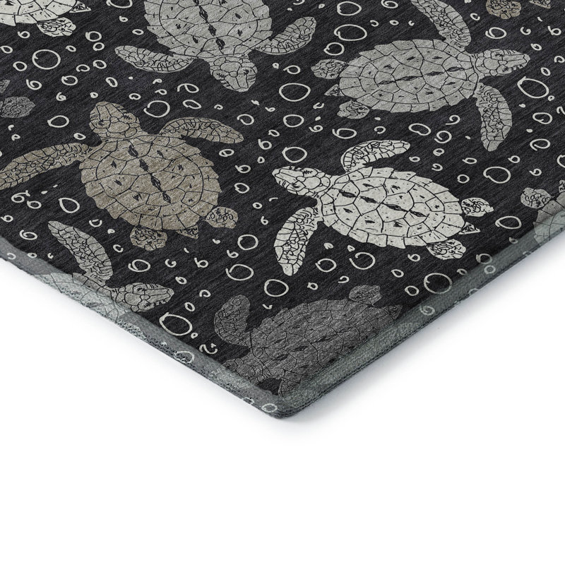 Tapis lavable à la machine de qualité supérieure Mayfield AMF192, Minuit minuit, 1'8" x 2'6"