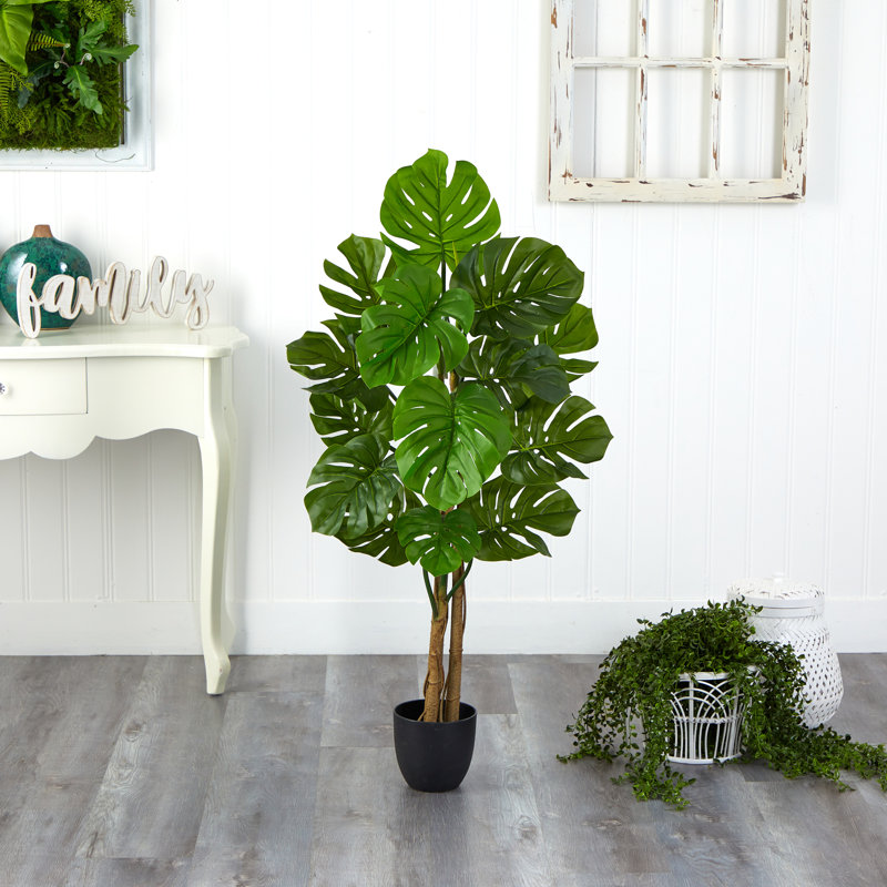 4 pi Arbre artificiel Monstera résistant aux rayons UV (intérieur / extérieur)