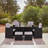 Quilla Rectangular 8 - Person 111cm Long Dining Set with Cushions-523340470