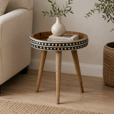 Hallur Solid Wood End Table