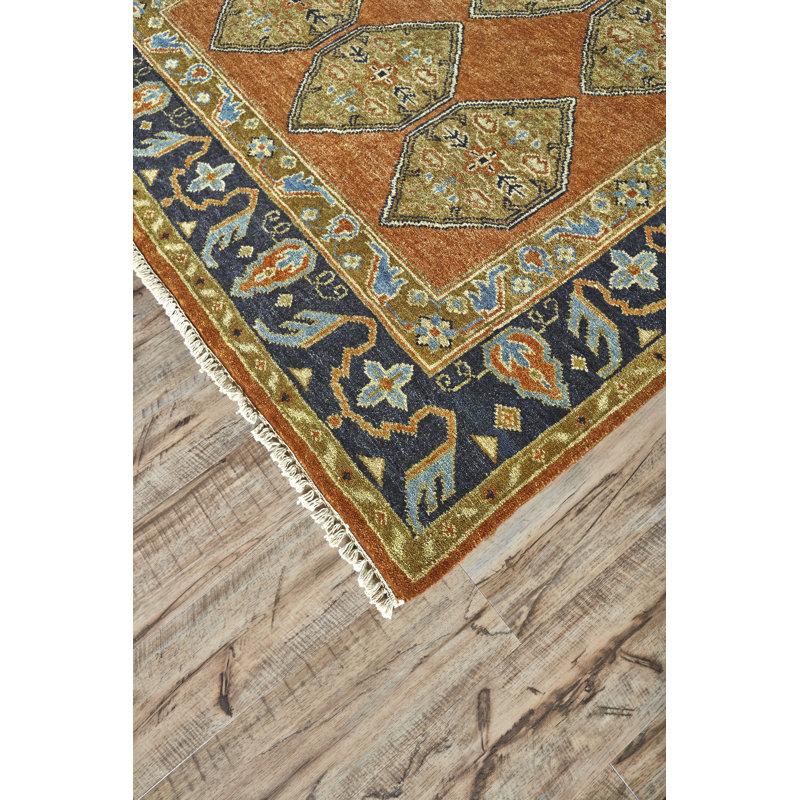 Herta Wool Oriental Indoor Rug, Rectangle 5'6" x 8'6"