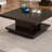 Mbala Cappuccino Square Pedestal End Table