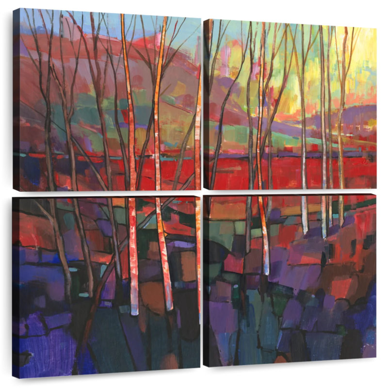 Alvord Patchwork Trees I, 57" H x 57" W